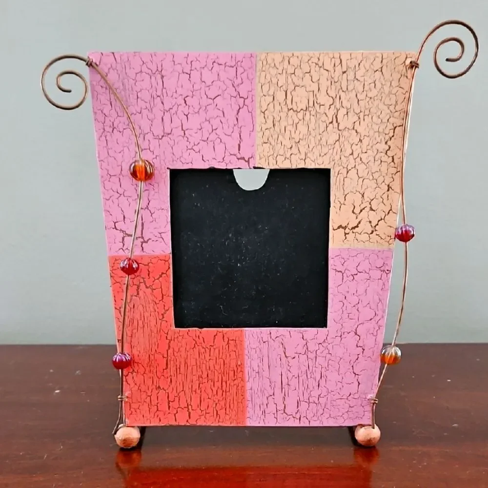 Crackle Design Picture Frame